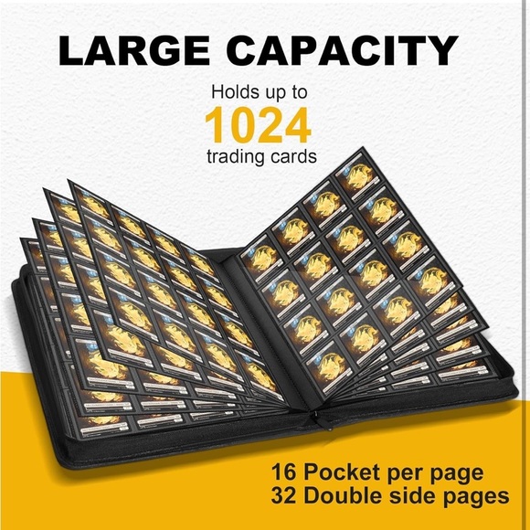 Brand New Large 1024 Pocket Trading Card Binder Baseball Sports Pokemon Storage - Picture 2 of 12